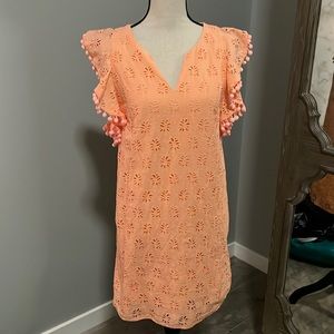 Lilly Pulitzer cute dress with pompoms Size S